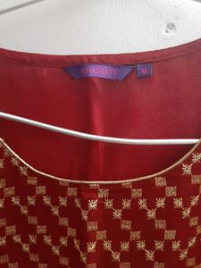 Dark Maroon Heavy Zari Embroidery Kurta