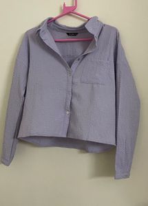 Lilac Textured Button Down