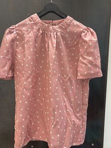 Pink Heart Print Top