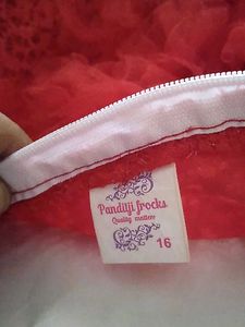 Red Flower Girl Dress