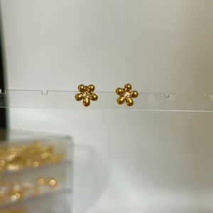 Anti Tarnish Flower Stud Earrings