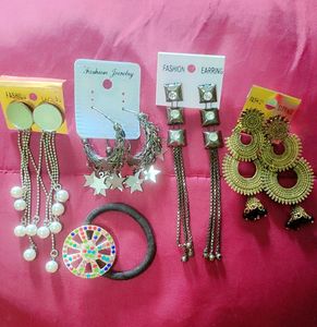 Combo 4earring and 1 Rubber