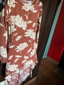 Floral Print High-Low Dress