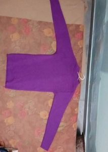 Purple Turtleneck Sweater