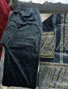 Beautiful Heavy Velvet Kurta Pant Set With Dupatta