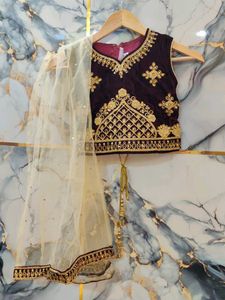 brand new Girls' Ethnic Top & Dupatta