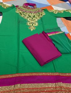 Beautiful Suit Handwork Slives , Neck Also  W
