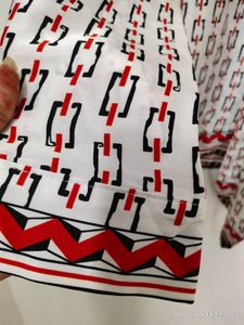 Patterned Tie-Neck Top - 38 Size