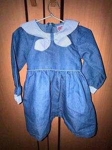 Babyhug Cotton Knit Full Sleeve Frock