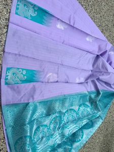New Lavender And Green Saree