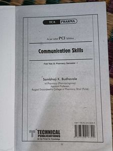 TCA PHARMA COMMUNICATION SKILLS BOOK