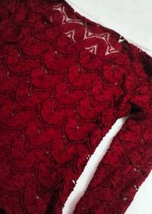 Net Top Maroon Colour