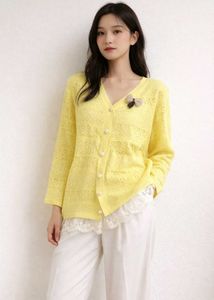 Yellow Lace Cardigan