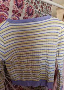 Stripped Cropped Top
