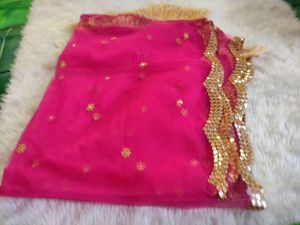 New Net Embroidery Paper Mirror Duppata