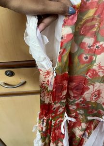 Floral Design Frock For Small Girls