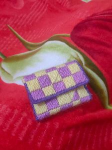 Checkered Pouch Woolen
