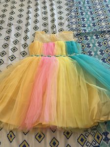 Cute Rainbow Tulle Dress