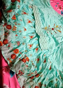 Embroidery Full Flair Gown