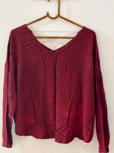 Maroon Long Sleeve Top