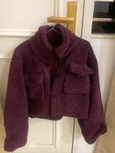 Plush Purple Cropped Jacket