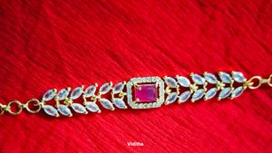 Elegant  Pink Gemstone Bracelet