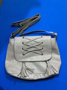 Laced Tassel Flap Bag