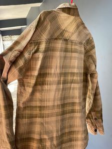 Checked Brown Mens Shirt