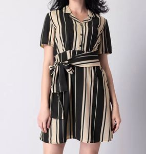 Faballey Striped A-line Dress (new)