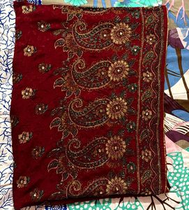 Elegant Maroon Saree