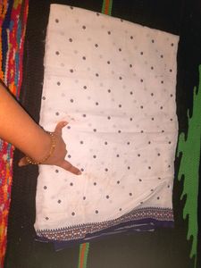 Flower Printed Cotton Saree