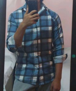 MENS CASUAL SLIM FIT CHECK SHIRT