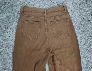 Brown Straight Leg Jeans