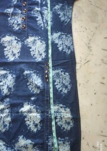 Denim Floral Print Top