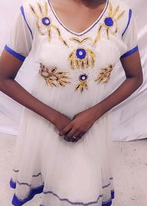 White Flared Party Wear