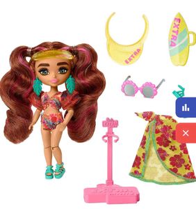 Barbie Extra Minis Travel Doll with Beach Fashion