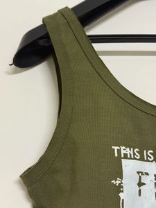 Olive Green Friday Crop Top
