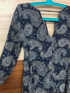 Paisley Print Mini Dress