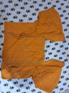 Summer Orange Cropped Top