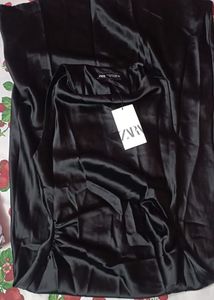 Zara Satin Black Dress