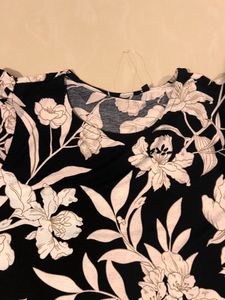 Black And White Flower Top