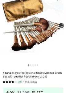 Professional Set Of 24 Makeup Brushes