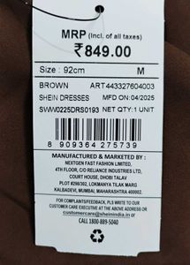 🔥 SHEIN Chocolate Ruched Bodycon – FINAL PIECE!