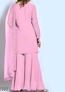 Georgette Fabric Heavy Sequence Embdroidery Work K