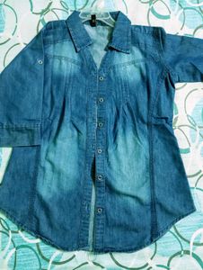 Denim Shirt +denim Ripped jeans