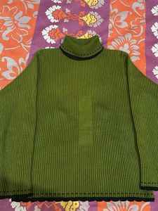 Olive Green Turtleneck Sweater