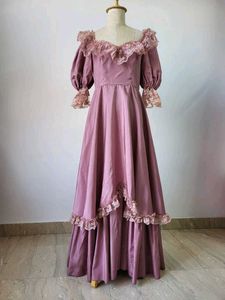 Vintage Pink Lace Maxi Dress