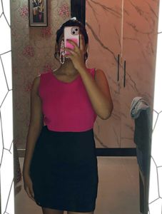 Pink &amp; Black Short Dress