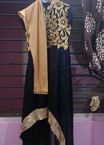 Black &amp; Gold Embroidered Dress