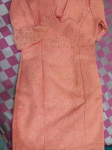 Peach Lace Dress